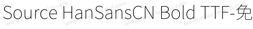 Source HanSansCN Bold TTF字体转换